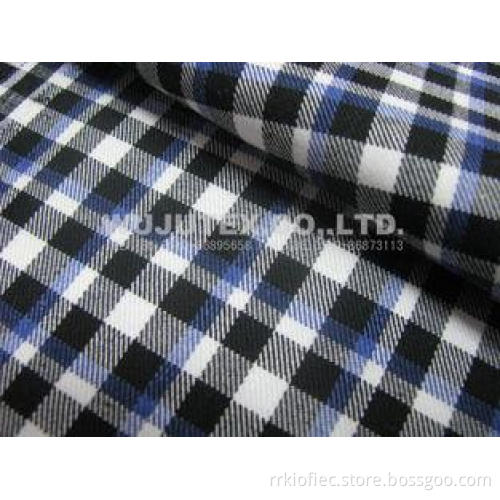 85% Cotton 15% Wool Check Twilling Yarn Dyed Cotton Wool Fa